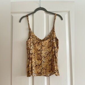 Reformation Snake Skin print tank, size S